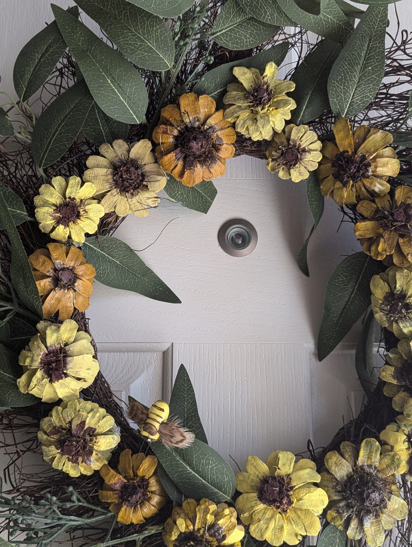 14" Sunflower & Twigs Wreath