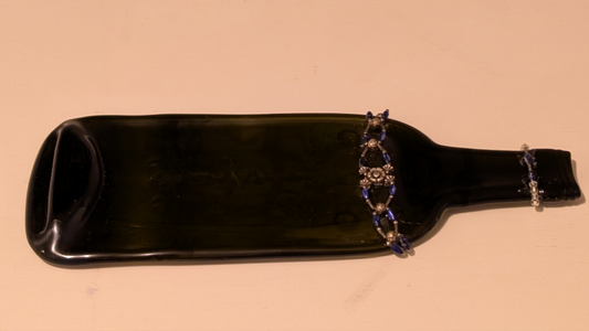 Recycled Wine Bottle Cheese Board - Jewels